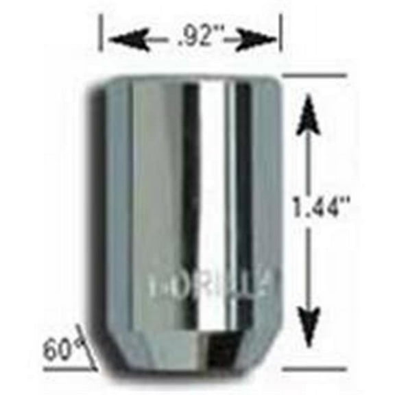 Gorilla 26088 0.5 in. Hex Sockets Lug & Locks - Chrome, Box of 60