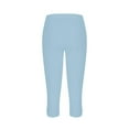 thumbnail image 6 of Rovga Womens Leggings Ankel Length Leggings High Waisted Hallow Out Yoga Pants Workout Denim Tights Trend Daily Wear Sky Blue L, 6 of 6