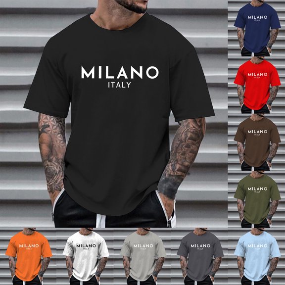 Big and Tall Graphic T Shirts for Men Quality Breathable Crew Neck Going Out Tees Quick Dry Active Athletic Men's Summer Shirts