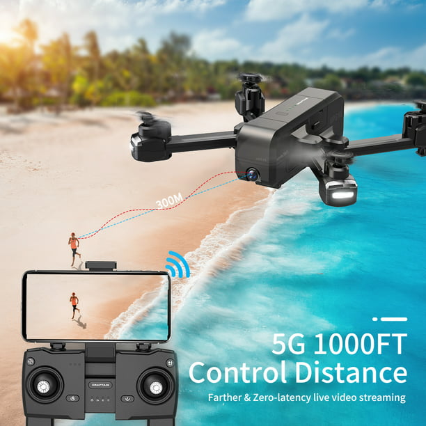 SNAPTAIN SP510 Foldable GPS FPV Drone with 2.7K Camera for Adults UHD Live Video RC Quadcopter for Beginners with GPS, Follow Me, Point Interest, Waypoints, Long Control Range, Auto Return Black -