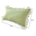 thumbnail image 6 of sunsanly Pillow Case Washable Tear Resistant Breathable Non-fading Princess Style Lace Trim Ruffle Pillow Cushion Home Supply, 6 of 8