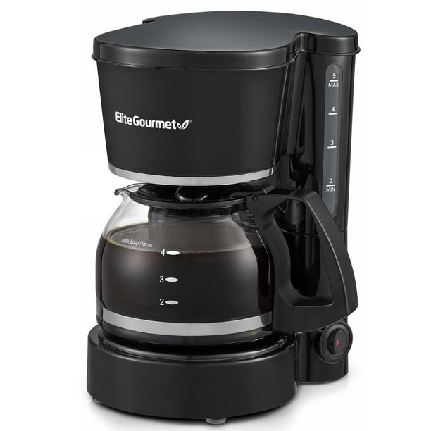 Elite Gourmet - Cafetera automática Maxi-Matic para preparar y gotear con filtro reutilizable Pause