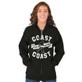 thumbnail image 3 of Bigfoot Coast to Coast Hide and Seek Unisex Fleece Graphic Zip Up Hoodie Brisco Brands 2X, 3 of 5