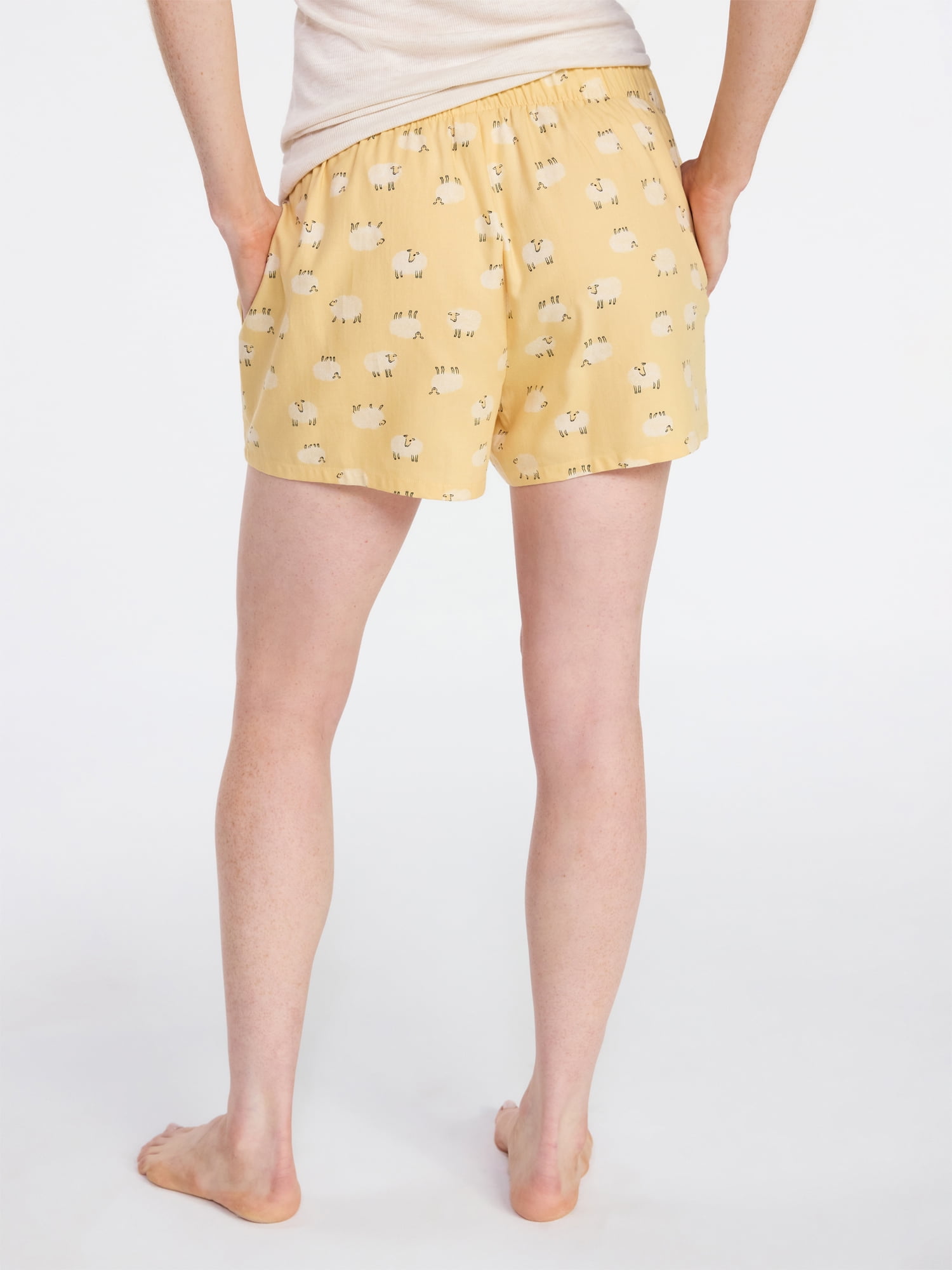 Joyspun Women's Woven Pajama Boxer Shorts, 3'' Inseam, Sizes XS-3X