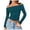 A-Green915, variant on Womens Tees Off Shoulder Ruffle Neck Long Sleeve Side Ruched Cropped Slim Fitted Tops Trendy Tight Going Out Shirts
