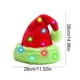 thumbnail image 3 of Sombrero de Papá Noel de Navidad con luces de corda | Tejido de flocos de dos capas | Tocado festivo rojo verde | Ala de Pelo Suave | Decoración cálida de invierno | 1 Pack | 12,6x17,7 pulgadas, 3 of 6