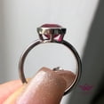 thumbnail image 3 of Ruby Twist Rope Engagement Ring Sterling Silver Tear Drop Shaped July Birthstone Ring, 3 of 3
