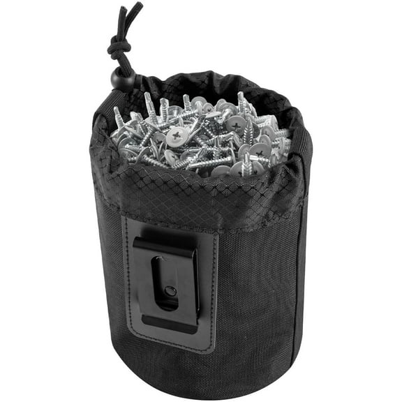 HNYG Nail/Screw Work Pouch, Metal Clip-On Tool Pouch for Tools Screws and Nails, Ideal for Electrician Plumber Carpenter Contractor Handy Man and Any Tradesperson