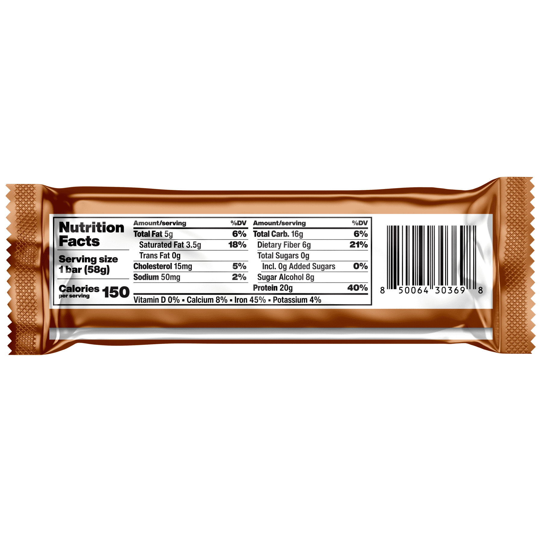 David Bronze High Protein Bars, S'mores Chocolate Crunch, 20g Protein, 12 Count