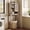 Light Brown, variant on Farmhouse Sliding Door Wall Cabinet Wood Storage Organizer Light Brown