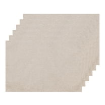 Unique Bargains Placemats Set of 6 Heat Resistant Place Imitation Linen Place Table Mats Beige