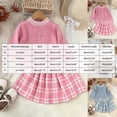 thumbnail image 6 of Mnyotv Back to School Outfits for Girls Fall Clothes Long Sleeve Sweater and Mini Plaid Skirts Size 5-6Years, 6 of 6