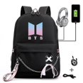 thumbnail image 4 of Men Backpack Shoulder Bag Chain Backpack Rechargeable Schoolbag, 4 of 4