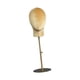 thumbnail image 1 of Cabeza de maniquí profesional de altura ajustable con soporte de base de metal. Dorado, 1 of 9
