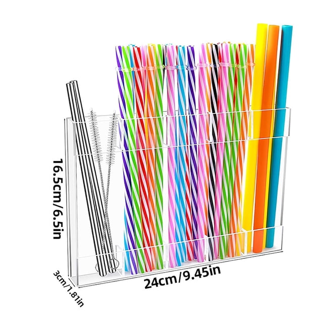 Transparent Acrylic Straw Stand-straw Dispenser-cabinet Straw Organizer