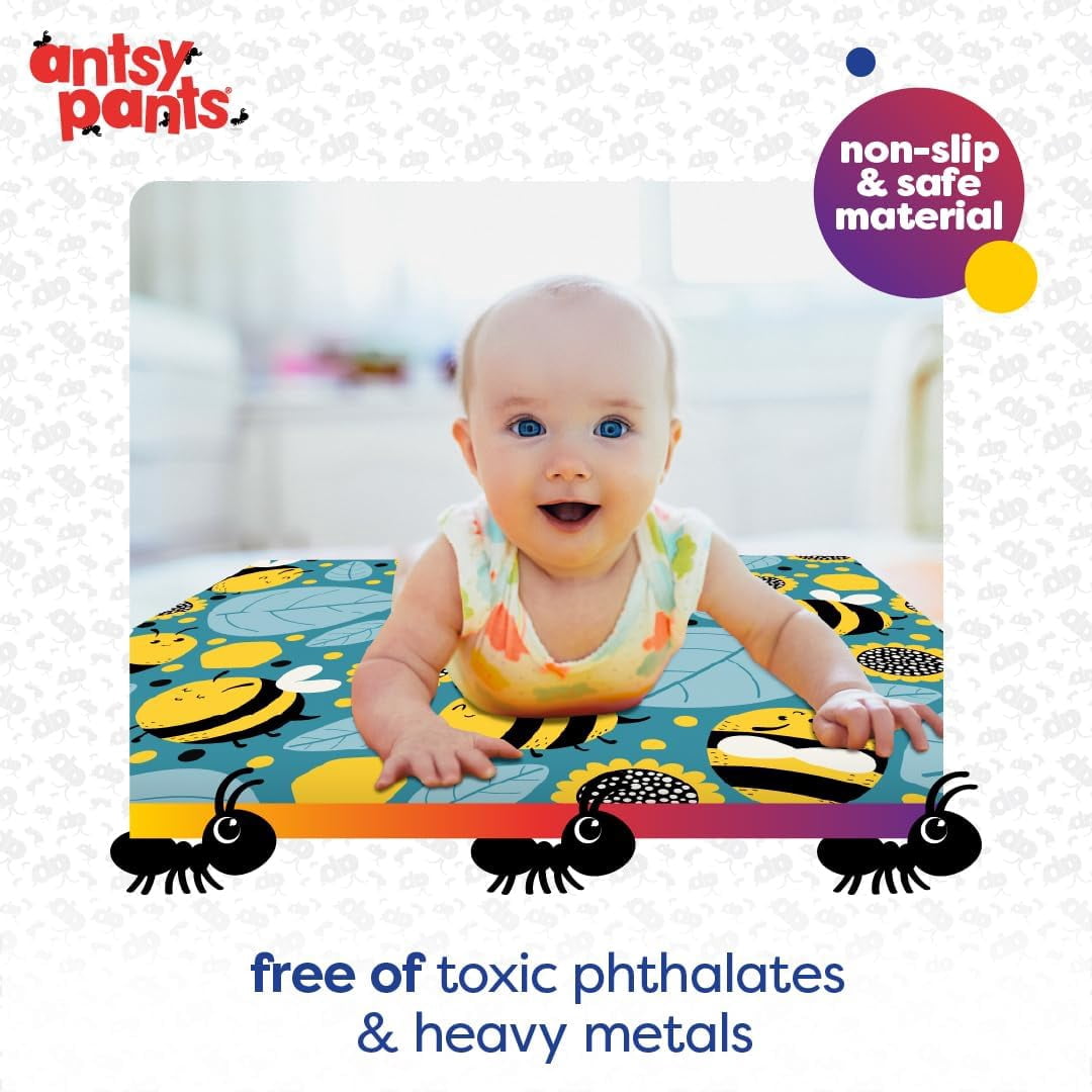Antsy Pants Kids Yoga Mat - Yoga Mat for Kids, Yoga Mats for Home Workout, Travel Yoga Mat, Yoga Mat Non Slip, 60” x 24”, 3mm Free of Toxic Phthalates, Bumble Bee