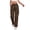 Brown #043, variant on Women's Cargo Pants Baggy Jeans High Waisted Casual Stretchy Wide Leg Streetwear with 4 Pockets for Women Dark Gray S
