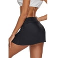 thumbnail image 4 of Women's Athletic Black Lightweight Skirt with Shorts for Summer Tennis Golf Workout Running Sports, 4 of 9