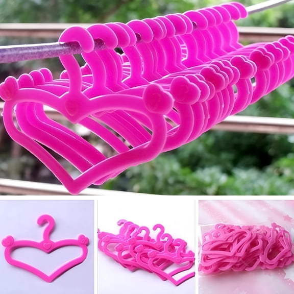 LAMIRO 20 Lovely Hangers for Delivery in Package Fit for 1/6 Baby Clothes Dress Hangers for Baby Clothes Pink Baby Hangers