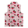 thumbnail image 5 of Uorisanigo Pink Strawberry Toddler Girls Boys Fleece Vest Full Zipper Sleeveless Jacket Warm Outwear Puffy Fuzzy Stand Up Collar Tank Top Fall Fashion Outfits Clothes Outwear, 5 of 7