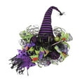 thumbnail image 3 of Halloween Wreath Artificial Wreath Front Horror Party Ornament Witch Wreath for, 3 of 9