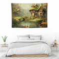 thumbnail image 4 of COMIO Fairy Forest Mushroom Decor Tapestry, Cute Fantasy Enchanted Forest Garden Tapestries Wall Hanging for Girls Bedroom College Dorm Room Aesthetic Fairytale Nature Nursery Poster Blanket, 4 of 7