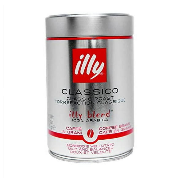 Illy Classico Whole Bean Coffee Classic Medium Roast with Delicate Notes of Caramel 100% Arabica Coffee International Version 8.8 oz (Pack of 6)