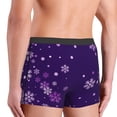 thumbnail image 3 of Fotbe Crystal Purple Snowflake Men’s Total Support Pouch Boxer Briefs, X-Temp Cooling, Moisture-Wicking Underwear, Regular, Long-leg and Trunk-Large, 3 of 6