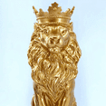 thumbnail image 4 of 3X Abstract Crown Lion Statue Home Office Bar Male Lion Faith Resin Sculpture Crafts Animal Art Decor Ornaments - Gold, 4 of 4