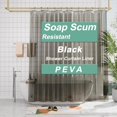 thumbnail image 1 of AmazerBath Forro para cortina de ducha, 72 x 72, forro transparente para cortina de ducha, forro de plástico impermeable, linda cortina de ducha ligera de PEVA para baño con 3 imanes y 12 ojales de me, 1 of 4
