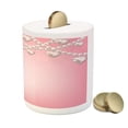 thumbnail image 3 of Pearls Piggy Bank, Heart Pearl Necklace Design Vintage Style Accessory Love Celebrating Art Print, Ceramic Coin Bank Money Box for Cash Saving, 3.6" X 3.2", Beige Pink, by Ambesonne, 3 of 4