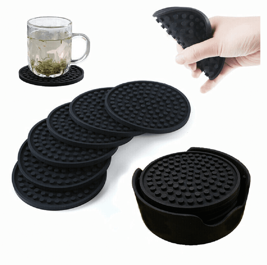 Reusable Silicone Drink Round Coaster Replacemat Pad Holder Coffee Tea Mug sale 