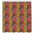thumbnail image 3 of Vintage Shower Curtain, Retro Colored Artwork Inspired by Floral Nature Romantic Blooms of Various Flowers, Fabric Bathroom Set with Hooks, 69W X 75L Inches Long, Multicolor, by Ambesonne, 3 of 3
