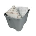 Homz Storage Tote, 18 gal, Titanium Silver, Set of 8