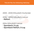 thumbnail image 2 of MAX Advanced Brakes - Rear Brake Kit For 2005-2006 Mitsubishi Outlander| Carbon Ceramic Brake Pad and Rotor Kit| Daily Driving Geomet Coated Brake Rotors, 2 of 9