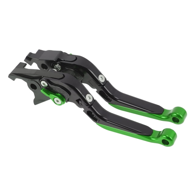 Palancas de freno y embrague cortas y largas Unique Bargains para SUZUKI Hayabusa/GSXR1300 08-20, palanca de freno ajustable de aleación de aluminio, mango negro con extremo verde
