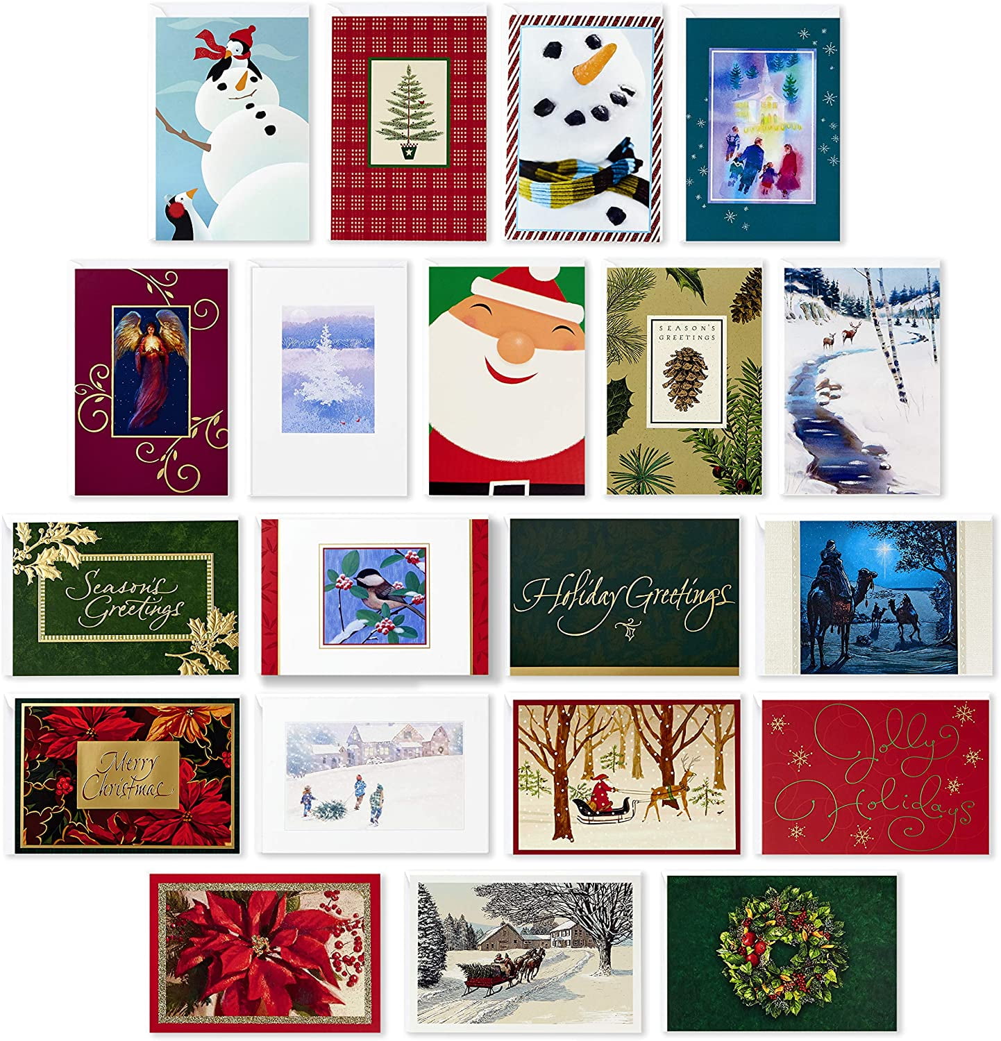 Hallmark Assorted Boxed Christmas Cards Set Of 20 Holiday Greeting