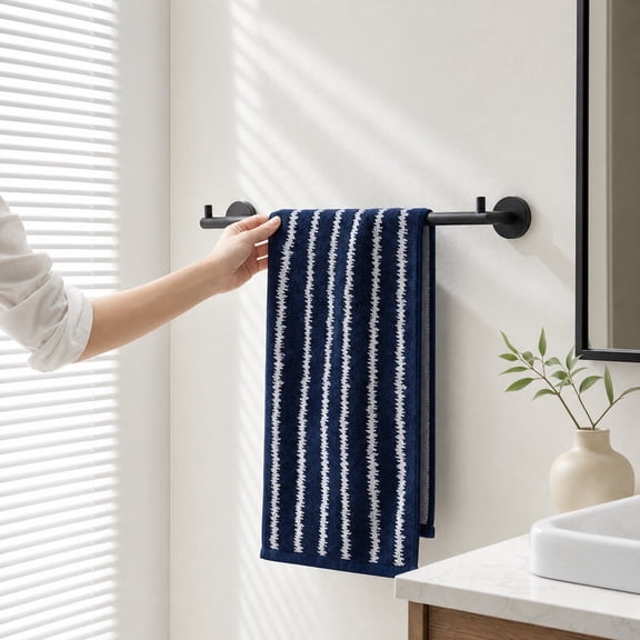 WDOBM Reusable Washcloths, Striped Woven Natural Cotton Thick Absorbent Face Towel, Highly Absorbent Quick Dry Machine Washable, Lightweight Sport Towels for Bathroom Salon