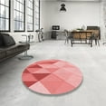 thumbnail image 3 of Ahgly Company Indoor Square Patterned Pastel Pink Area Rugs, 8' Square, 3 of 6