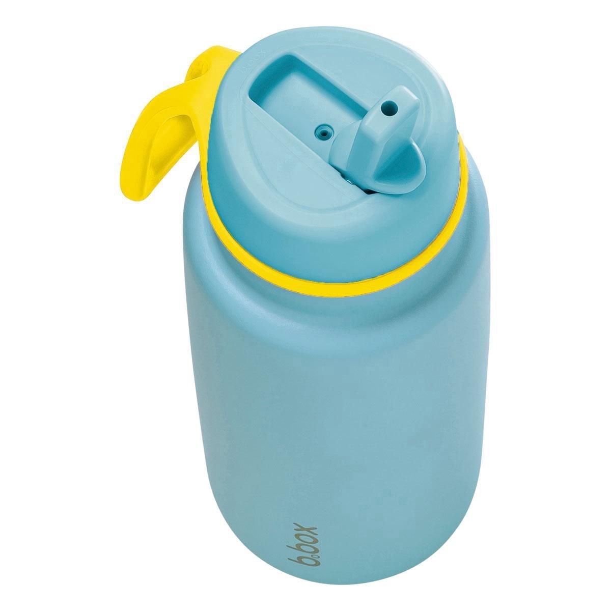 b.box - 34oz Insulated Flip Top Drink Tumbler with Straw Large and Durable Water Bottle for Teens & Adults Travel Water Bottle Triple Layer Insulation BPA Free 34oz