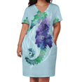 thumbnail image 3 of Caballito de mar místico acuarela arte costero náutico vestido suelto con bolsillo vestido de fiesta vestidos cortos audaz, 3 of 7