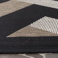 thumbnail image 3 of SAFAVIEH Courtyard Kaius Chevron Stripes Indoor/Outdoor Area Rug, Black/Brown, 8' x 11', 3 of 5