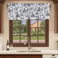 thumbnail image 6 of Dark Blue Farmhouse Curtain Valances for Windows, Kitchen Valance Window Treatments Panel 2 Pack, Floral Floral Plant Leaf Vintage Rod Pocket Short Curtains for Bathroom Bedroom 42 x 12 Inch, 6 of 8