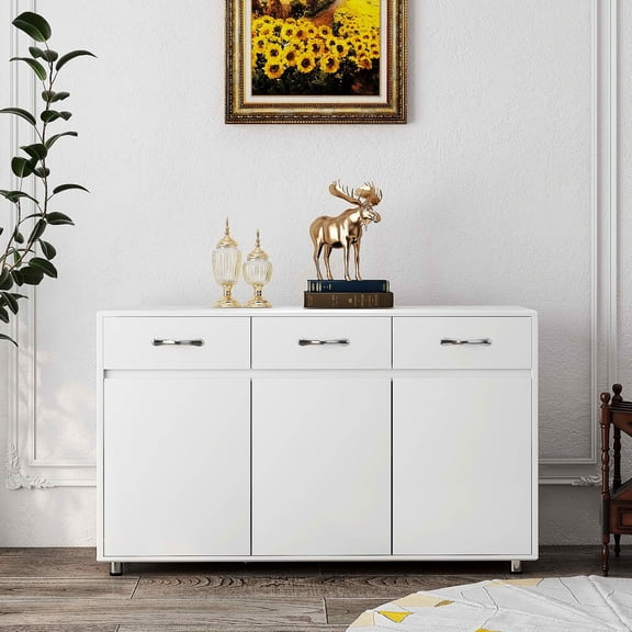 MAYEERTY Three Doors Side Table White