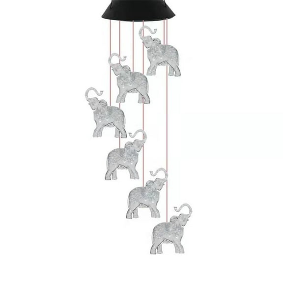MERILER Colorful Solar Wind Chimes Outdoor with Automatic Charging for Gifts and Garden Decoration
