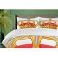 thumbnail image 4 of Ambesonne King Duvet Cover Sets, Majestic Royal Sign Crown, 2-Queen, Marigold Orange, 4 of 7