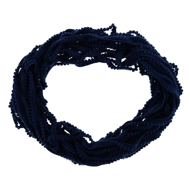 Cinta de flecos de de con pompón de 20 yardas para decoración de fiestas hogar, color , 20 yardas Armada