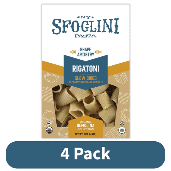Sfoglini Organic Rigatoni Pasta, 4-Pack, 16 oz Boxes