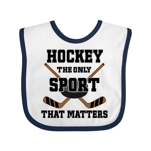 Inktastic Hockey Funny Sport That Matters Boys or Girls Baby Bib