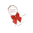 thumbnail image 3 of INSPIRE CHIC Women's Adjustable Solid Color Pre-Tied Bowknot Cute Bow Tie 2Pcs Red+Red One Size, 3 of 6